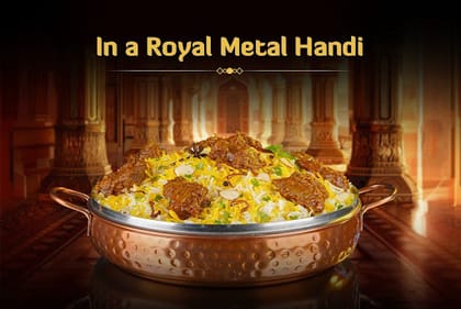 Dum Gosht Biryani (Dum Mutton Biryani, Boneless - Serves 4-5)