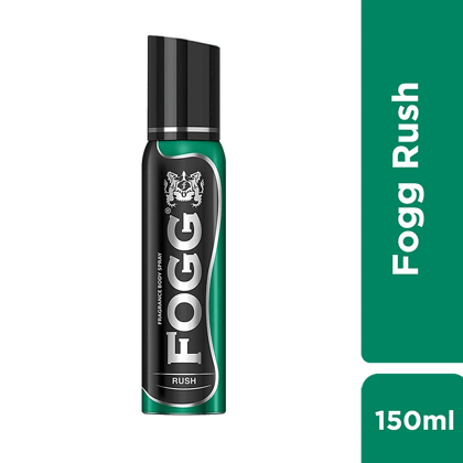 Fogg Rush, No Gas Perfume Body Spray For Men, Long Lasting Deodorant, 150 Ml