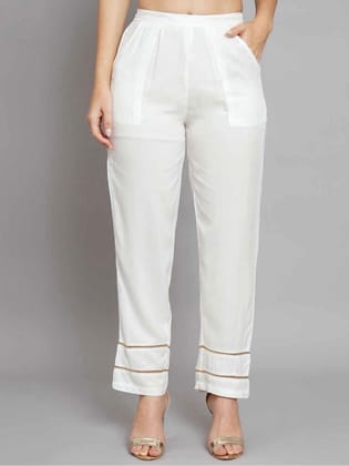 Women Relaxed Mid Rise Ethnic Trousers