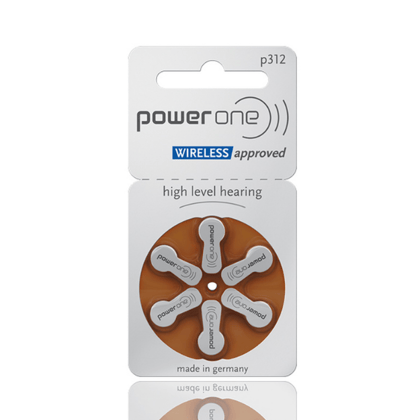 Power One P312 1.45V PR41 Hearing Aid Batteries - 1 Packet 6 Batteries