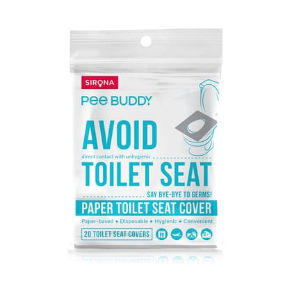 PeeBuddy Paper Based Toilet Seat Cover Disposable  Hygenic - 20 Seat Covers-PeeBuddy Paper Based Toilet Seat Cover, Disposable & Hygenic - 20 Seat Covers