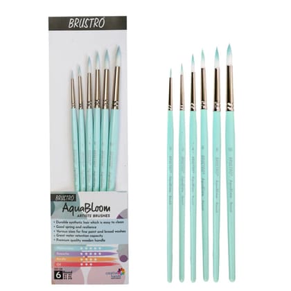 Brustro AquaBloom Artists Paint Brush Set of 6-BRABB56