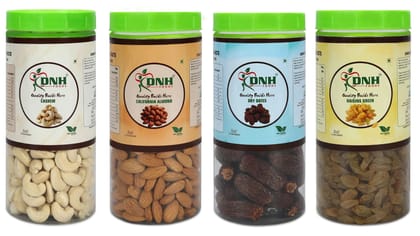 DRY FRUITS COMBO 1 KG  PACK  250G X 4 PC