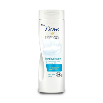 Dove Body Love Light Hydration Body Lotion For All Skin Types Paraben Free, 48Hrs Moisturisation With Plant Based Moisturiser, Fresh Hydrated Skin, 400 ml Bottle