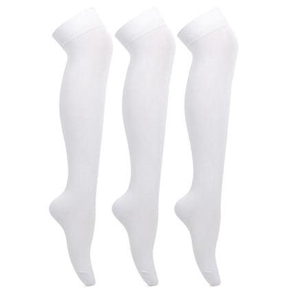 Formal Stockings  For School Girls - Pack of 3 White 5-8 Years