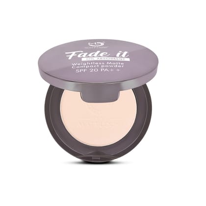 Mattlook Fade If Oil Absorbent Compact, Natural soft matte finish, Blurs imperfections and hides blemishes, Infused with Vitamin- E and shea butter, 12H Oil control formula,  SPF 20 PA ++-Soft Ivory