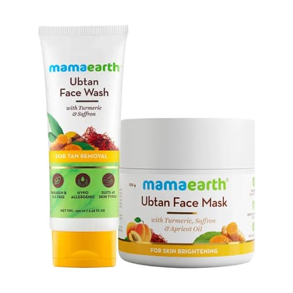 Mamaearth Ubtan Face Wash + Face Mask-2 pcs