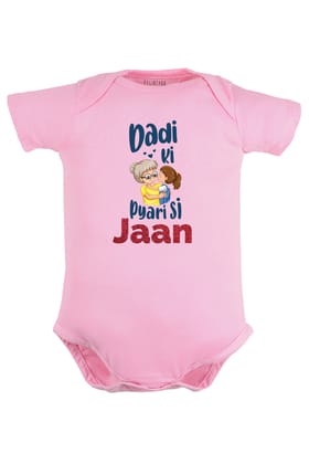 Dadi Ki Pyari Si Jaan Baby Romper | Onesies-Baby Romper / 0-3 Months / Pink