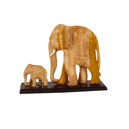 Sandalwood Elephant with baby