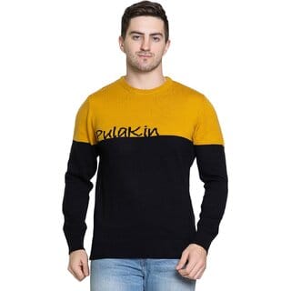 PULAKIN Men Sweaters Yellow