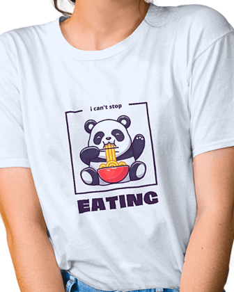 Hungry Panda Unisex T-Shirt-White / XL