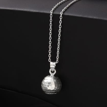 Disco Ball Sterling Silver Pendant | Silver Ball Pendant - Perfect Gift