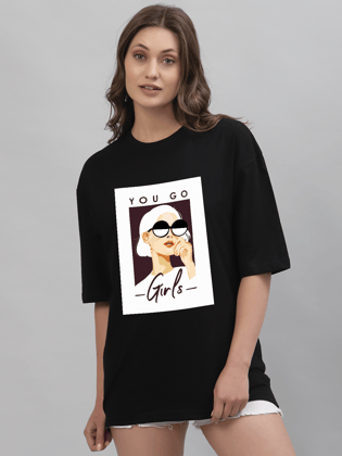 You Go Black Oversized Unisex T-shirt-S / Black