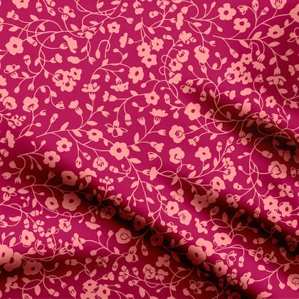 Viva Magenta & Pink Floral Design-Cotton