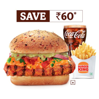 Chicken Tandoori Burger Combo (M)