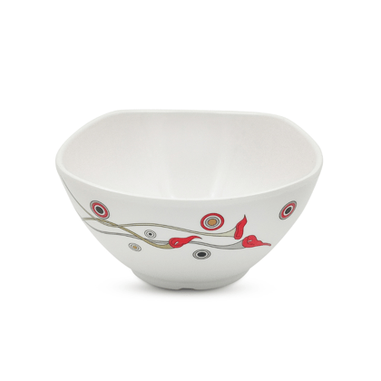 SUPERWARE | Pure Melamine | Bowl Set - Flamingo Flower 4" | 6 Nos.| Stain Free, Glazed Finish