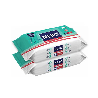 Neko Germ Protection Wipes | For Skin & Multisurfaces 80 Wipes