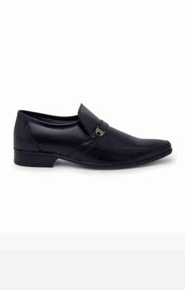 Men's Black Leather Formal Slip-ons