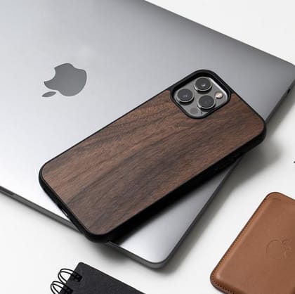 Real Natural Walnut Wood Premium Cover-iPhone 12 Pro