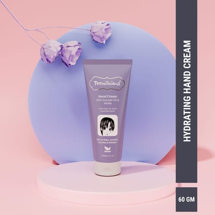 Teenilicious Hand Cream With Avocado Oil & Vanilla - Hand Cream For Dry Hands-60g