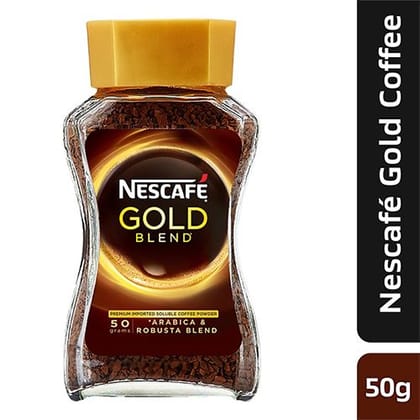 Nescafe Gold Blend - Premium Imported Coffee Powder, 50 G Glass Jar