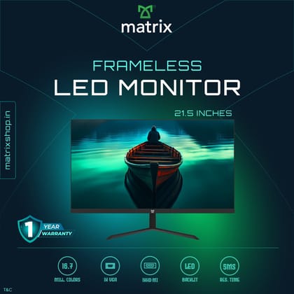 Matrixinfinity 21.5" Frameless LED Monitor