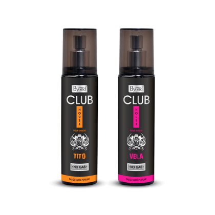 Byond Club House No Gas Deodorant, Perfume Body Spray, Long Lasting Perfume for Men and Women ( Vela And Tito )