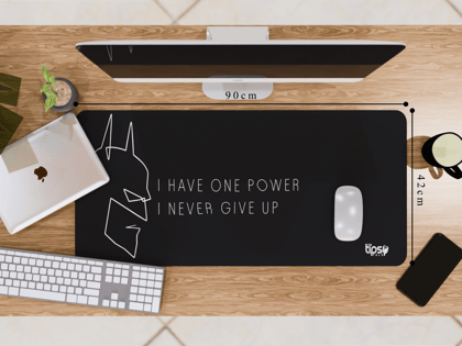 "Never Give Up Attitude" Gaming Mousepad – Elevate Your Gaming Experience-Extra Large (42CM X 90CM)