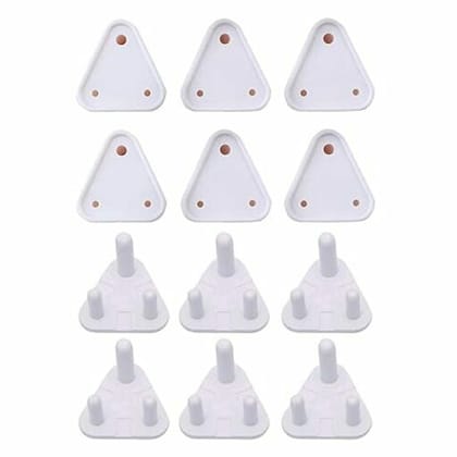 AWEJOY Baby Safety Electric Socket Plug Cover Guards Switchboard Dummy Socket Plug Cover Guards for Kids Protection (Pack of 12 (5Ax10, 15Ax2), White)