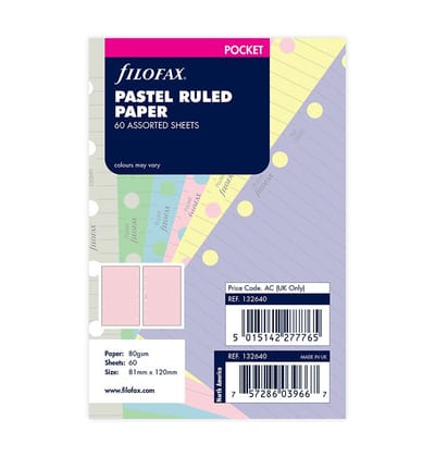 Pastel Ruled Notepaper Pocket Refill