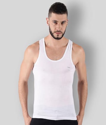 Dollar - White Cotton Men's Vest  ( Pack of 10 ) - XXL