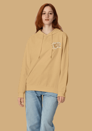 Hustle Printed Beige Hoodie By Offmint-S