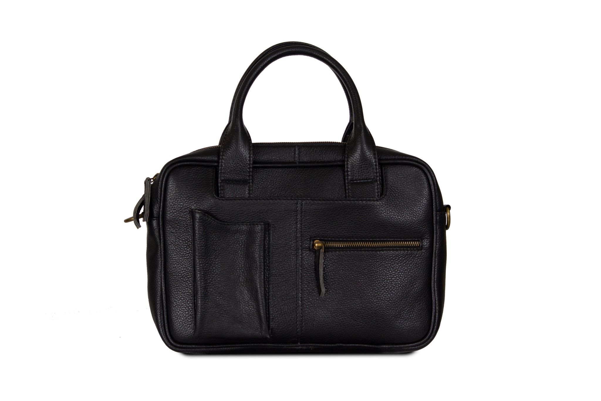 Genuine Leather Laptop Bag Black