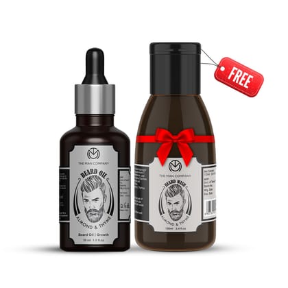 Beard Oil  Almond  Thyme  Free Beard Wash-Beard Oil | Almond & Thyme + Free Beard Wash - Beard Oil and Free Beard Wash