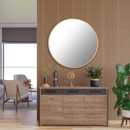 Classic Round Mirror-Gold