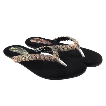 BLINDER Black Slippers Flats 4
