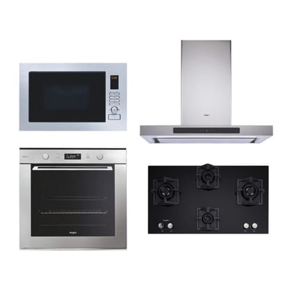 Whirlpool Chimney + Hob + Oven + Microwave Combo WHCHOM-07