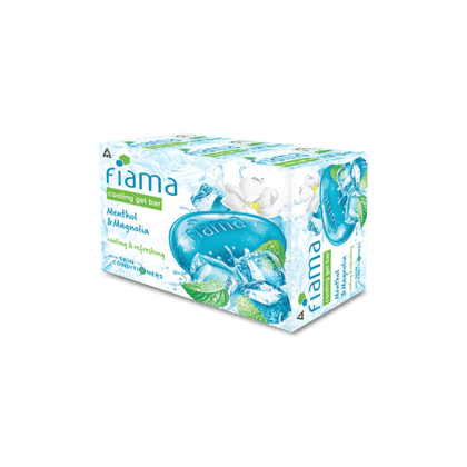 Fiama Cooling Gel Bathing Bar - Menthol & Magnolia(125x3), 375 gm Box