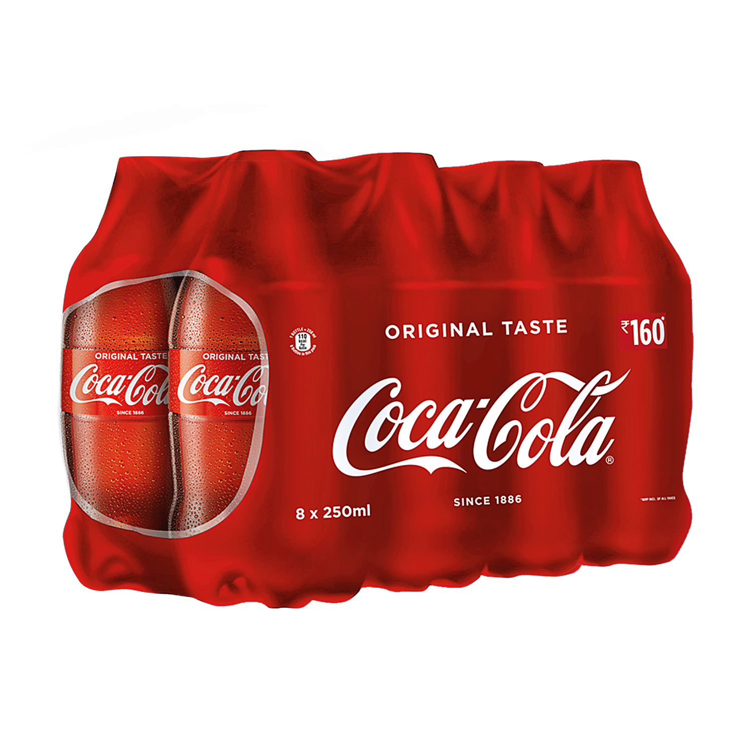 Coca Cola Soft Drink, 250 ml (Pack of 8)