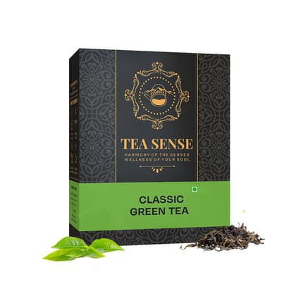 TEA SENSE Classic Green Tea | Loose Leaf | 500 g | 100% Natural Himalayan Green Tea | Rich in Antioxidants | 250+ Cups