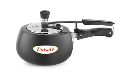 Unisafe Hard Anodized Black  Cooker- 5 Litre-Unisafe Hard Anodized (Black ) Cooker- 5 Litre