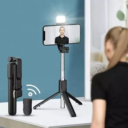 AGRAHARI MOBILE bluetooth selfie stick with flash light