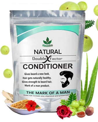 Havintha Natural Beard Conditioner Softner for Men with Amla, Reetha, Shikakai, Hibiscus, Methidana, Aloevera and Rose Petals Powder | Beard Wash - 227gm