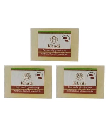 Khadi Herbal Pure Sandal Glycerine Handmade Soap 375 gm Pack of 3