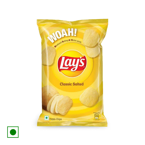 Lay's Classic salted Potato Chips, 104 gm Pack