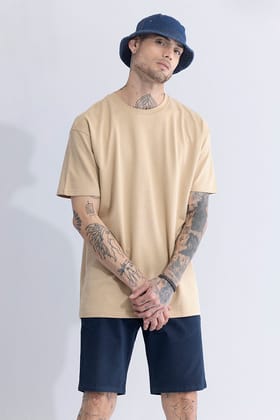 Beige Oversized Tshirt-S