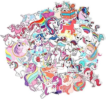 Unicorn Theme Cute Sticker (10 Sheets) (Random Design) 3D Puffy Stickers for Kids