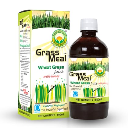 Basic Ayurveda Grass Meal (Wheat Grass) Juice (With Honey)  | Reduces Weakness | Activate your Digestive System | Clean & Detoxify the Blood | Improvement in Sleeping Pattern | Make your Skin Fre