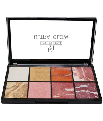 Half N Half HD PRO, Ultra Glow Multicolor Baked Highlighter, Multicolor Palette 02 (24g)