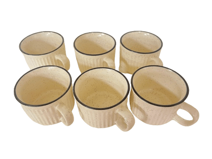 KHURJA POTTERY MURLI CUP ITALIAN BULGING PEARL WHITE  | Kitchen Essentials | Home Decor |Kitchen Mugs | Ceramic Design | Grey Tableware | Elegant Design